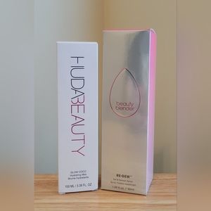 Huda Beauty and Beauty Blender Setting Spray Duo